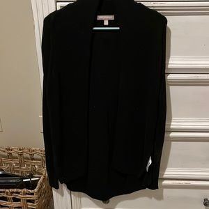Black cardigan with zippered sides
